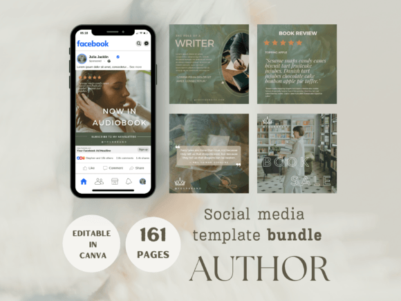 Download Author Social Media Template Bundle - Author social media Collection