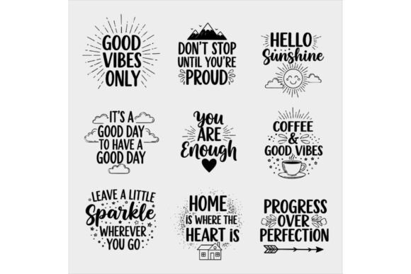 Download Positive Vibes Icons Illustration Bundle - Premium Resources