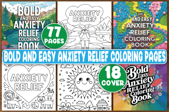 Download 77 Bold Anxiety Relief Coloring Book - Premium Resources